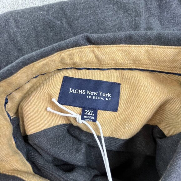 NWT Jachs New York Button-Up Shirt Men 3XL Charcol Gray Tribeca, NY J23C-219-DG1 - Picture 3 of 10